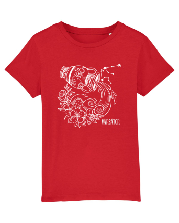 Zodiac Floral - Zodia Vărsător - pt culori inchise Red