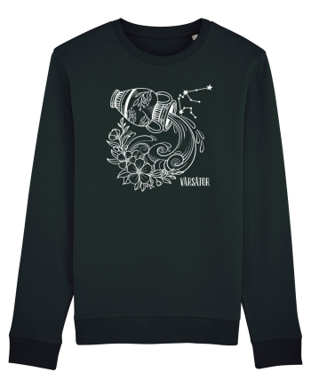 Zodiac Floral - Zodia Vărsător - pt culori inchise Black