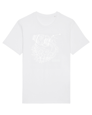 Zodiac Floral - Zodia Vărsător - pt culori inchise White