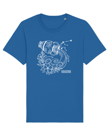 Zodiac Floral - Zodia Vărsător - pt culori inchise Royal Blue