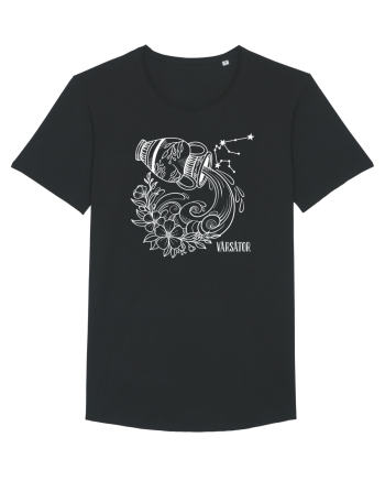 Zodiac Floral - Zodia Vărsător - pt culori inchise Black