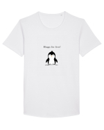 Huggs for free Tricou mânecă scurtă guler larg Bărbat Skater