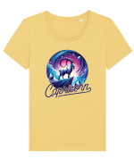 Zodia Capricorn - Identitatea ta cosmică Tricou mânecă scurtă guler larg fitted Damă Expresser