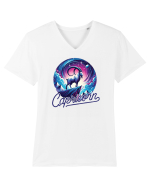 Zodia Capricorn - Identitatea ta cosmică Tricou mânecă scurtă guler V Bărbat Presenter