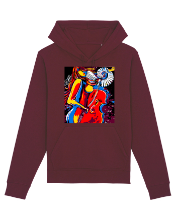 Abstract artist Burgundy