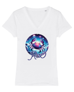 Zodia Rac - Identitatea ta cosmică Tricou mânecă scurtă guler V Damă Evoker