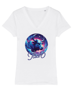 Zodia Taur - Identitatea ta cosmică Tricou mânecă scurtă guler V Damă Evoker