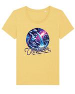 Zodia Vărsător - Identitatea ta cosmică Tricou mânecă scurtă guler larg fitted Damă Expresser