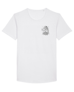 Zodiac elegant și minimalist - Zodia Fecioară Tricou mânecă scurtă guler larg Bărbat Skater