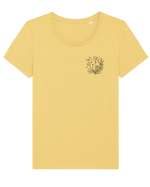 Zodiac elegant și minimalist - Zodia Rac Tricou mânecă scurtă guler larg fitted Damă Expresser