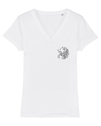 Zodiac elegant și minimalist - Zodia Scorpion White