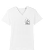 Zodiac minimalist geometric - Zodia Fecioară Tricou mânecă scurtă guler V Bărbat Presenter