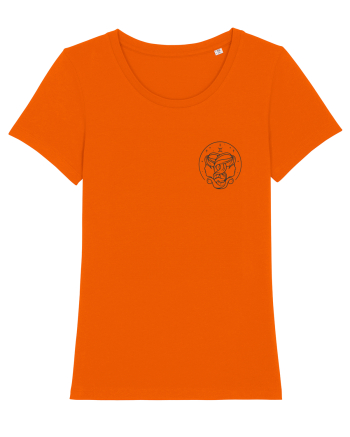 Zodiac minimalist geometric - Zodia Gemeni Bright Orange