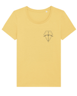 Zodiac minimalist geometric - Zodia Săgetător Tricou mânecă scurtă guler larg fitted Damă Expresser
