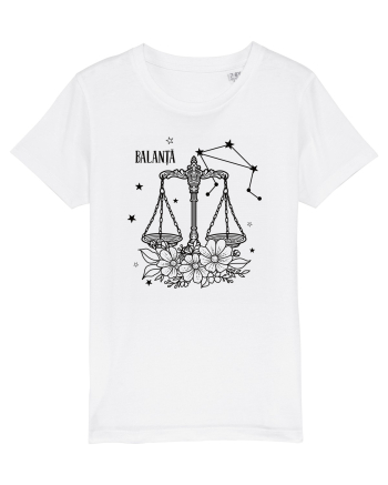 Zodiac Floral - Zodia Balanță White