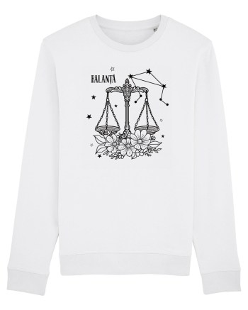 Zodiac Floral - Zodia Balanță White