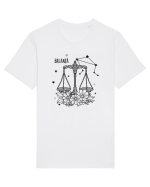 Zodiac Floral - Zodia Balanță Tricou mânecă scurtă Unisex Rocker
