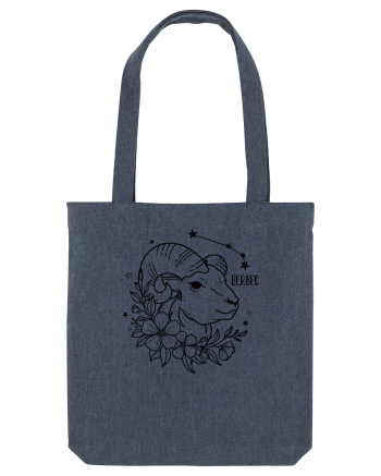 Zodiac Floral - Zodia Berbec Midnight Blue
