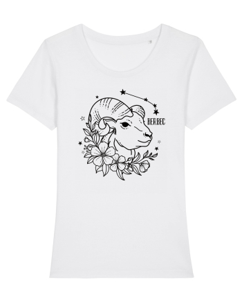 Zodiac Floral - Zodia Berbec White