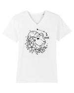Zodiac Floral - Zodia Berbec Tricou mânecă scurtă guler V Bărbat Presenter
