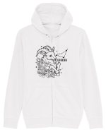 Zodiac Floral - Zodia Capricorn Hanorac cu fermoar Unisex Connector