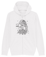 Zodiac Floral - Zodia Fecioară Hanorac cu fermoar Unisex Connector