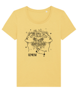 Zodiac Floral - Zodia Gemeni Tricou mânecă scurtă guler larg fitted Damă Expresser