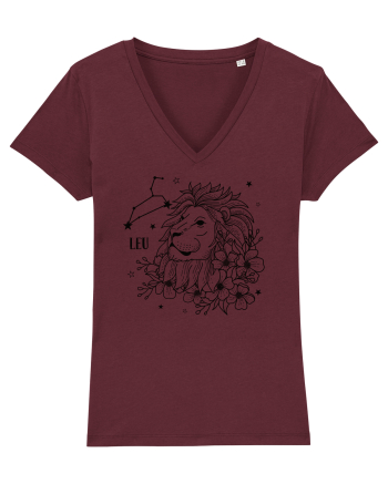 Zodiac Floral - Zodia Leu Burgundy
