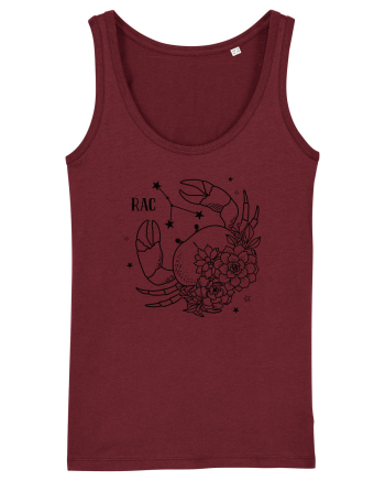 Zodiac Floral - Zodia Rac Burgundy