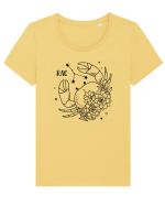 Zodiac Floral - Zodia Rac Tricou mânecă scurtă guler larg fitted Damă Expresser