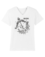 Zodiac Floral - Zodia Săgetător Tricou mânecă scurtă guler V Bărbat Presenter