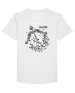 Zodiac Floral - Zodia Săgetător Tricou mânecă scurtă guler larg Bărbat Skater