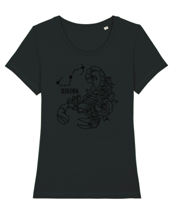 Zodiac Floral - Zodia Scorpion Black