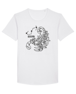 Zodiac Floral - Zodia Scorpion Tricou mânecă scurtă guler larg Bărbat Skater