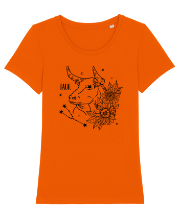 Zodiac Floral - Zodia Taur Bright Orange