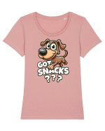 Caine Caricatura - Ai gustari? Tricou mânecă scurtă guler larg fitted Damă Expresser