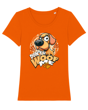 Caine suparat. Sa nu cumva sa ma...WOOF Bright Orange