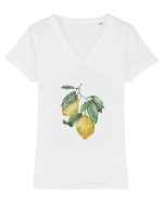 Lemon Tricou mânecă scurtă guler V Damă Evoker