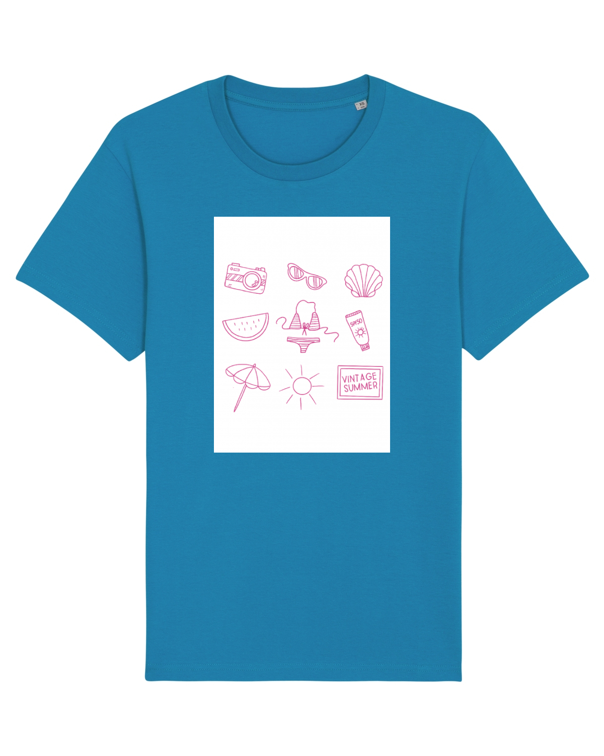 Tricou mânecă scurtă Unisex Rocker Azur