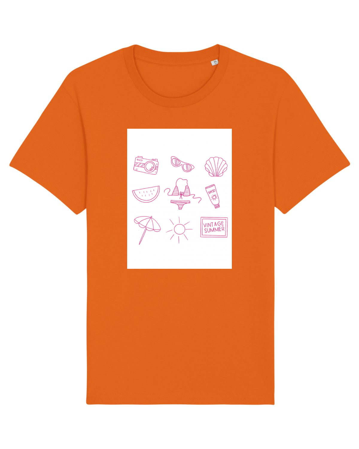 Tricou mânecă scurtă Unisex Rocker Bright Orange