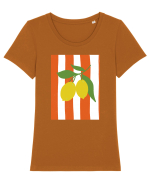 Fresh Tricou mânecă scurtă guler larg fitted Damă Expresser