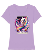 Audacity Tarot Mermaid Dragon Tricou mânecă scurtă guler larg fitted Damă Expresser