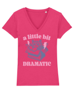 A Little Bit Dramatic Tricou mânecă scurtă guler V Damă Evoker