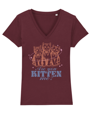 Are You Kitten Me? Burgundy