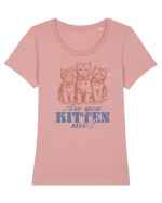 Are You Kitten Me? Tricou mânecă scurtă guler larg fitted Damă Expresser