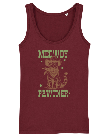 Meowdy Pawtner Burgundy