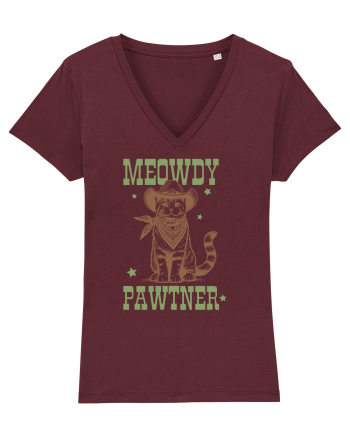 Meowdy Pawtner Burgundy