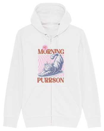 Not A Morning Purrson White