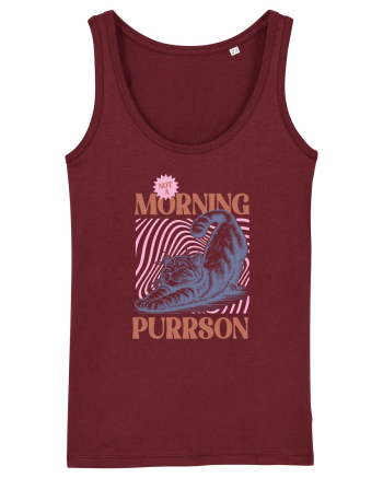 Not A Morning Purrson Burgundy