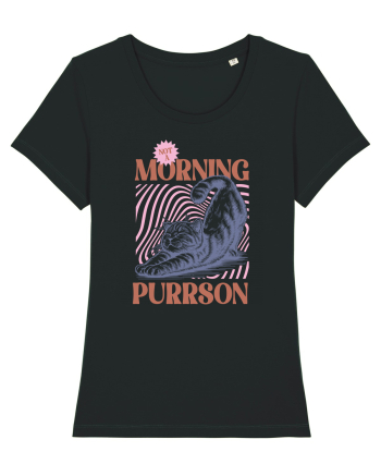 Not A Morning Purrson Black